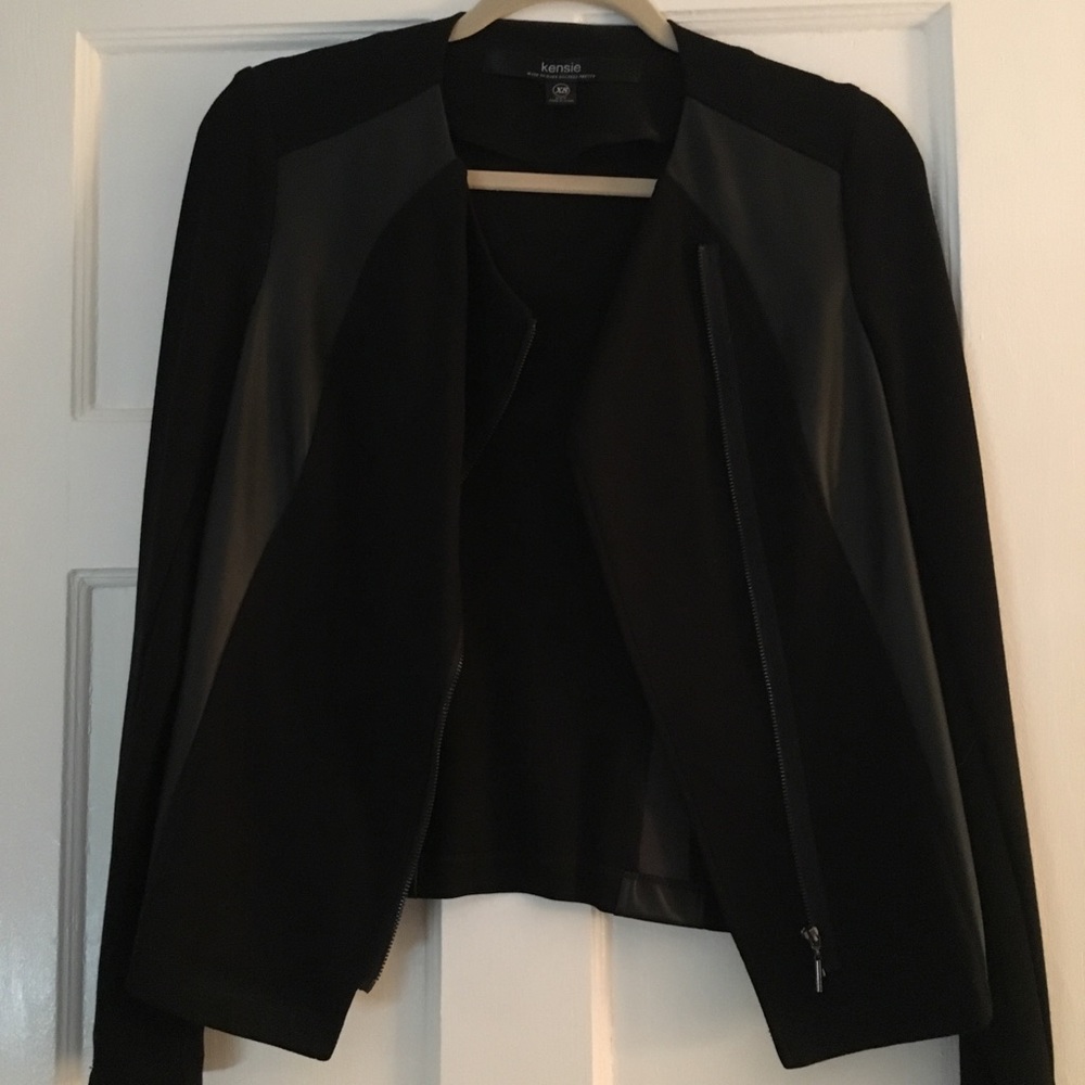 Kenzie mixed media faux leather jacket - XS